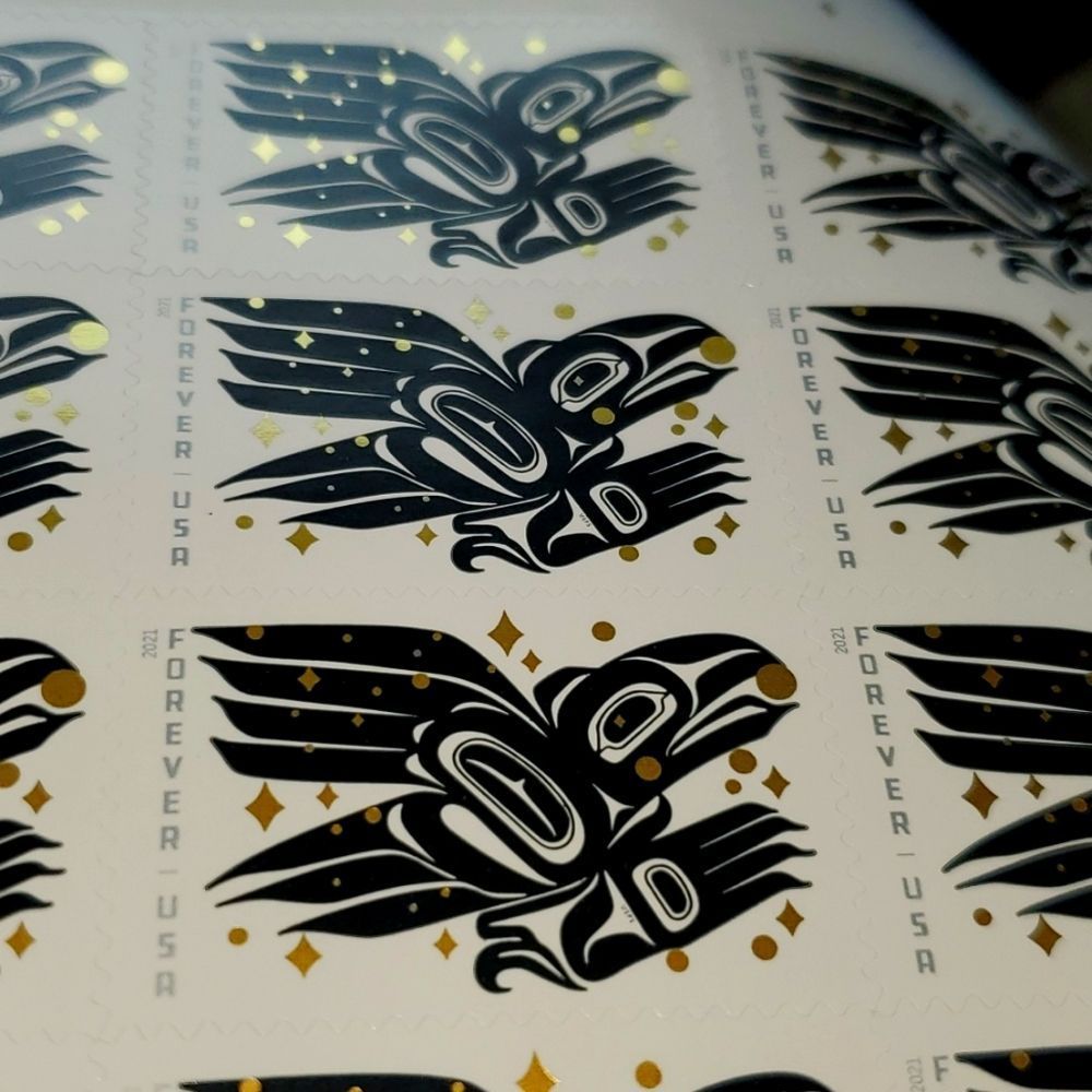 100 Raven Story 2021 Native Forever Postage Stamps USPS Wedding Christmas Cards - Picture 4 of 5